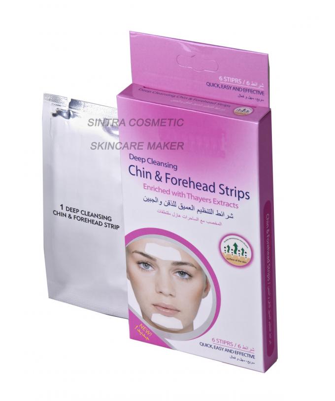 White Instant Hair Removal Waxing Strips , Deep Cleaning Chin Forehead Strips STF8030 0