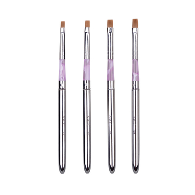 عالجت striping فرشاة مسمار فن أداة معدن 4 حجم marten, uv مسمار فرشاة
