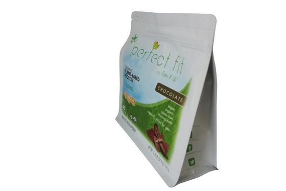 Chocolate Food Grade Flat Pouch Packaging Plastic Pouches With Zipper
