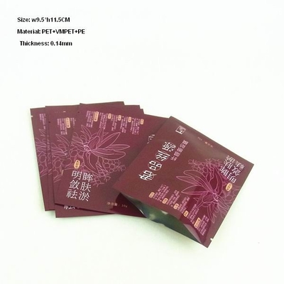 aluminum foil facial mask packaging bag with tear notch