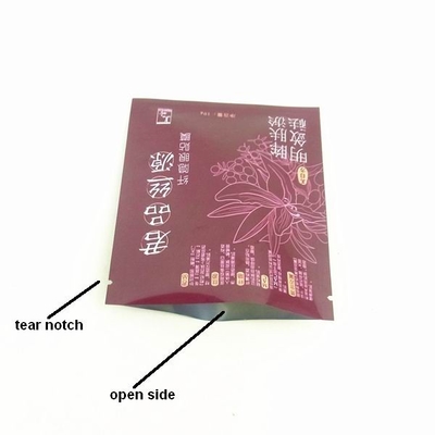 aluminum foil facial mask packaging bag with tear notch