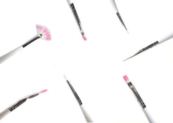 Professional Fine Thin Nail Art Brush , 7 Piece Coloured Gel Nail Art Pen At Home