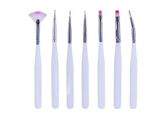 Professional Fine Thin Nail Art Brush , 7 Piece Coloured Gel Nail Art Pen At Home