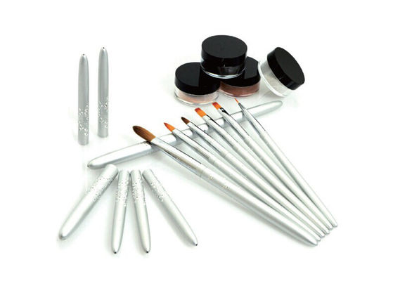 Kolinsky Sable Hair Nail Art Brushes Set , Nail Polish Applicator Brush